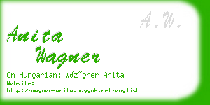 anita wagner business card